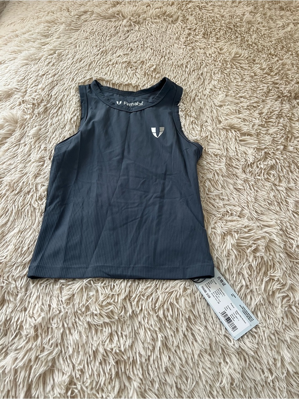 Formative Ribbed Black Crop Tank Top
